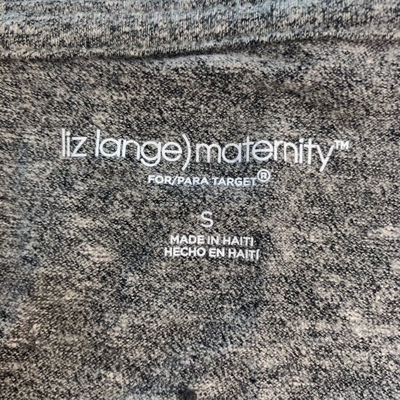 Liz Lange for Target, Maternity Grey Short Sleeve Top - Picture 5 of 7